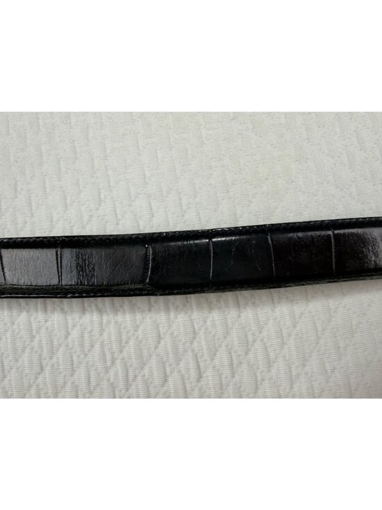 Polo Ralph Lauren Sterling Buckle Genuine American Alligator Belt Italy 32-34 main image 16